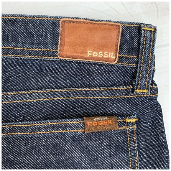 FOSSIL Jeans Size 27 Slim Boot Cut Dark Blue Denim Stretch Low Rise Nice! - Picture 10 of 12